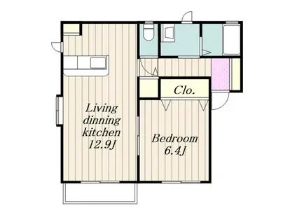 キャロットハウスIII(1LDK/2階)の間取り写真