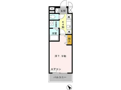 TOMORROW HEIGHTS(1K/1階)の間取り写真