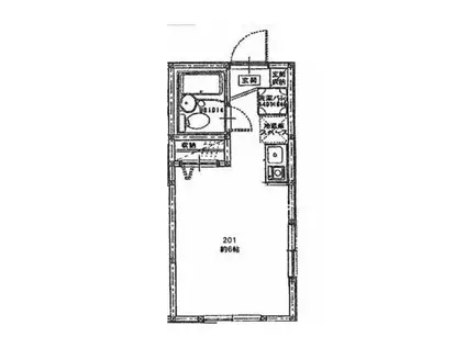 ジェネシス(ワンルーム/2階)の間取り写真