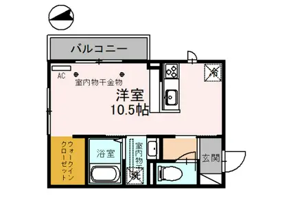 パルティールR(ワンルーム/3階)の間取り写真