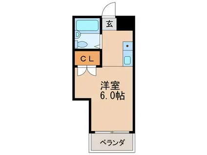 ラ・レジダンス・ド・ノーブル(ワンルーム/8階)の間取り写真