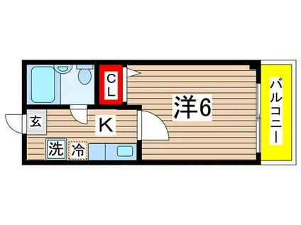 リヴィアキサン(1K/1階)の間取り写真