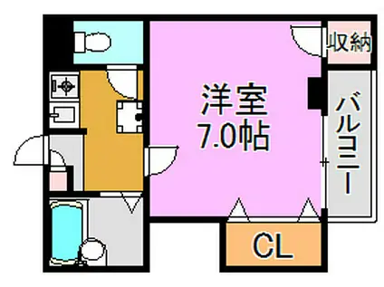 イースト RESIDENCE NAGATA(1K/6階)の間取り写真