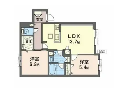 シャーメゾン豊中南6(2LDK/1階)の間取り写真