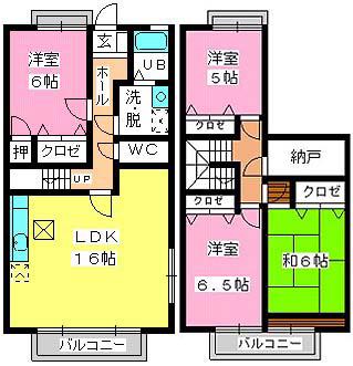 ティアラ筑紫丘(4LDK/1階)の間取り写真