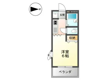 エスポワール老松(1K/2階)の間取り写真