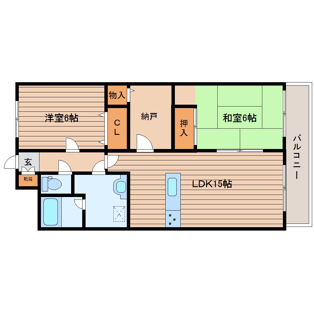 セントレアカマII(2SLDK/5階)の間取り写真