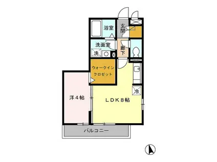 コートクロッカス(1LDK/3階)の間取り写真