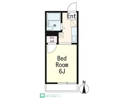 ハミング寺尾台 A棟(ワンルーム/2階)の間取り写真