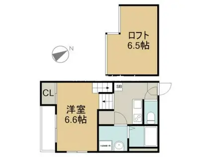 CLASSY GARDEN歌里(1SK/1階)の間取り写真