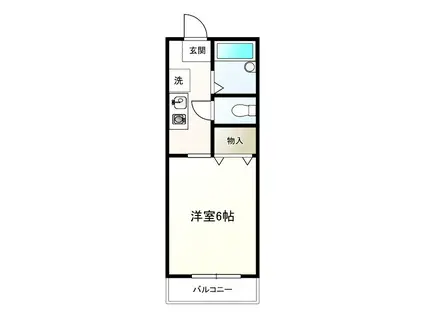 パークヒルズ(1K/1階)の間取り写真