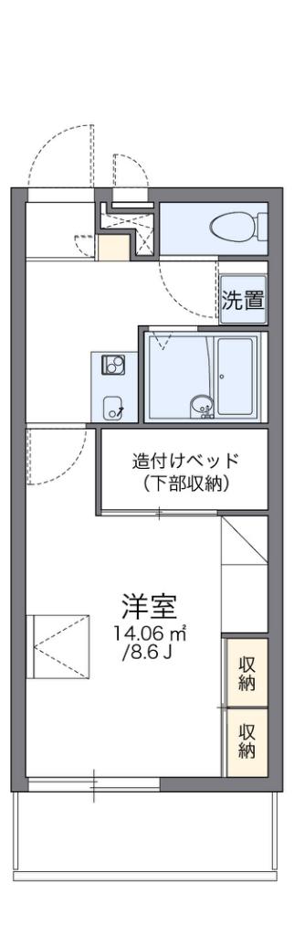 レオパレスプレステ-ジ(1K/3階)の間取り写真