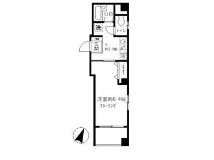 E&TOSHIAGE(1K/2階)の間取り写真