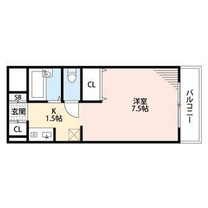 コパンジューヌIII(ワンルーム/4階)の間取り写真