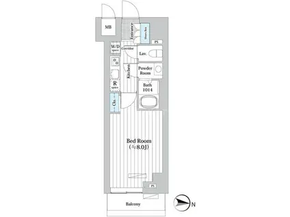 ルーエ押上(1K/5階)の間取り写真