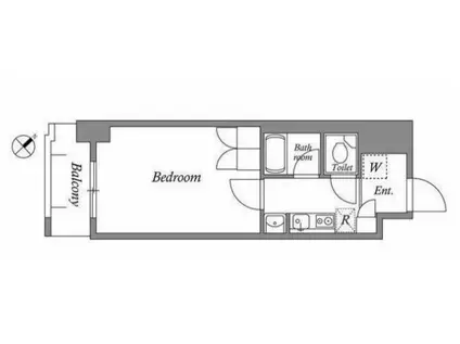 エヌフラッツ町田(1K/12階)の間取り写真