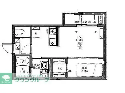 KEIAI RESIDENCE 北越谷IV(1LDK/2階)の間取り写真