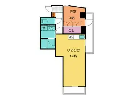 KAKUOZAN 358(1LDK/1階)の間取り写真