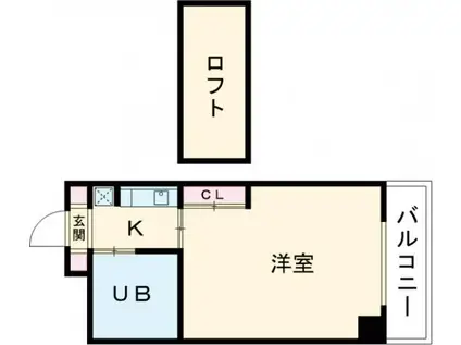シティパレスJR郡山駅前P-2(1K/2階)の間取り写真