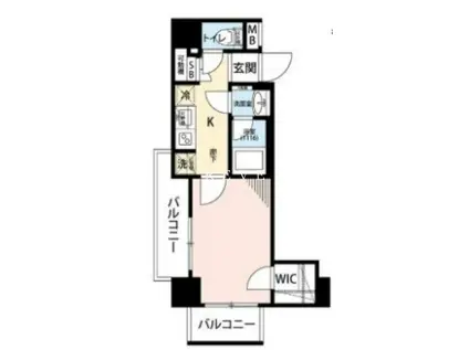 プレール・ドゥーク浜松町(1K/5階)の間取り写真