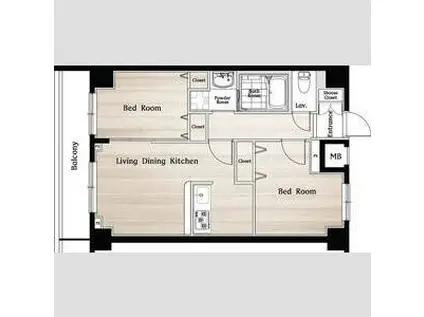 Nステージ鶴見(2LDK/7階)の間取り写真