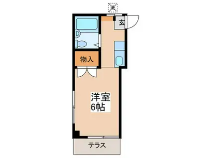 カーサデ藤原(ワンルーム/1階)の間取り写真