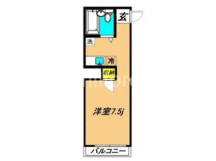 リベール荏原(ワンルーム/2階)の間取り写真