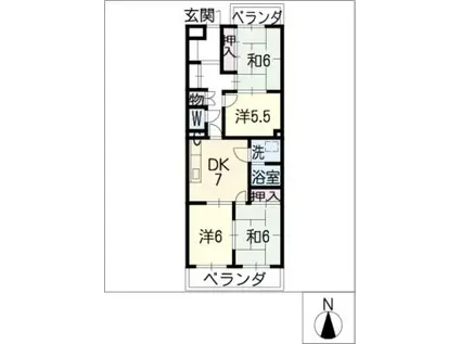 ユーハウス名駅南A103号(4DK/1階)の間取り写真