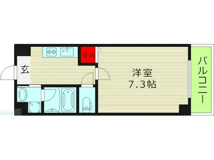 クレイン守口(1K/3階)の間取り写真