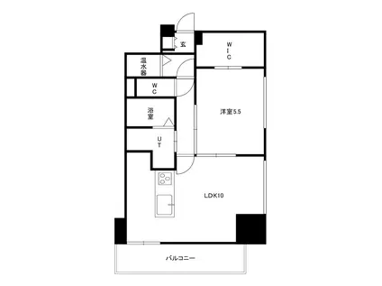 プライムコート山鼻(1LDK/9階)の間取り写真