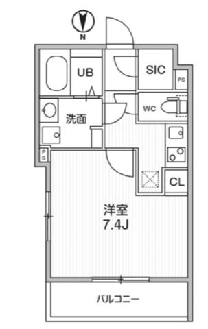 THE PALMS MUSE 新江古田(1K/4階)の間取り写真