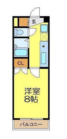 アンシャンテ坂戸(1K/1階)の間取り写真