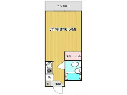 エルスタンザ千早(ワンルーム/4階)の間取り写真