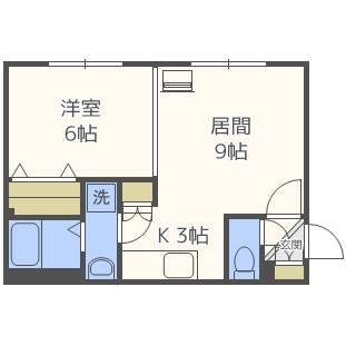 ENCHAN-THE(1LDK/1階)の間取り写真