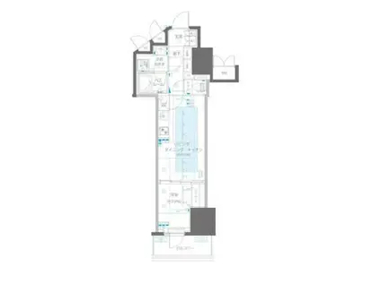 ZOOM信濃町(1LDK/10階)の間取り写真