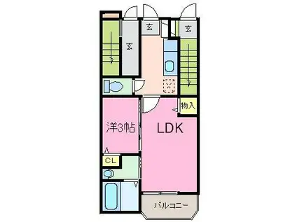 サンフェリシアン綾部駅前(1LDK/1階)の間取り写真