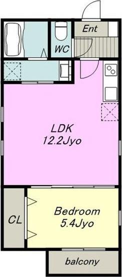 LUNA TERRACE(1LDK/3階)の間取り写真
