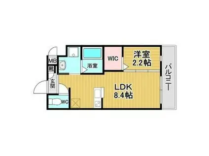 リアコート千里丘I ノース(1LDK/2階)の間取り写真