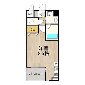 CITY SPIRE 名駅北(ワンルーム/4階)の間取り写真