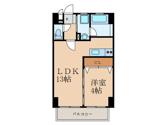 エスズ・イン南(1LDK/7階)の間取り写真