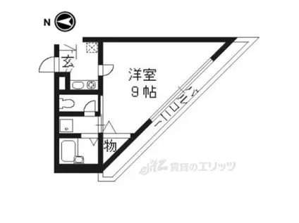 コモド清水(1K/2階)の間取り写真