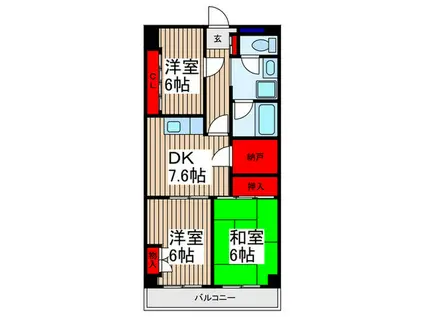 シオミプラザセブン(3DK/3階)の間取り写真