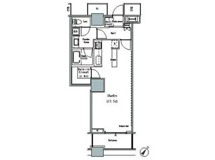 THE TOKYO TOWERS MIDTOWER(ワンルーム/25階)の間取り写真