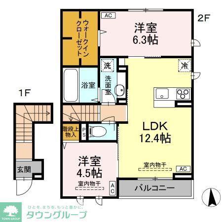 AOLANI(2LDK/2階)の間取り写真