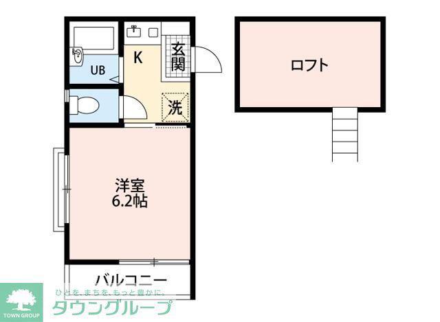 アイザック(1K/2階)の間取り写真