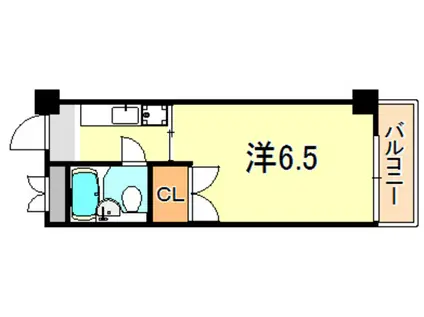 ハイツ神戸西(1K/3階)の間取り写真