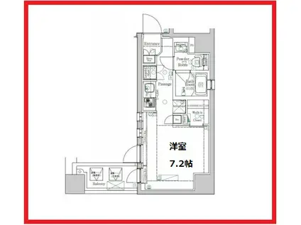 ジーベック東日暮里ノース(ワンルーム/6階)の間取り写真