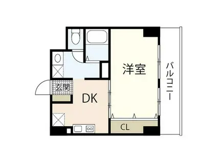 フェリシア西広島駅前(1DK/5階)の間取り写真