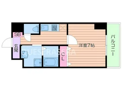 プラスヴァンドームサウス(1K/5階)の間取り写真