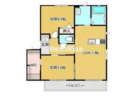 レグルス江南(2SLDK/2階)の間取り写真